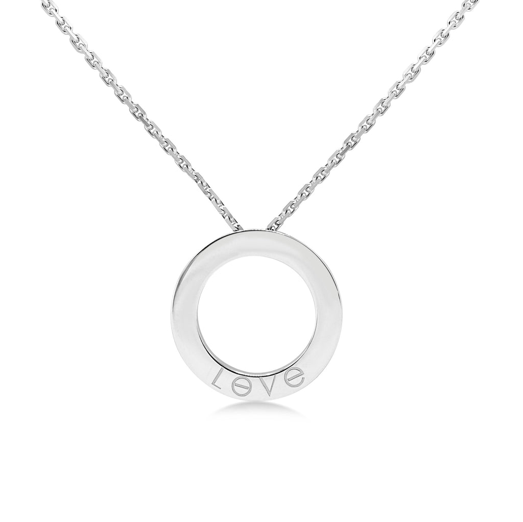 used Cartier Love Necklace 3 Diamonds - 18ct White Gold