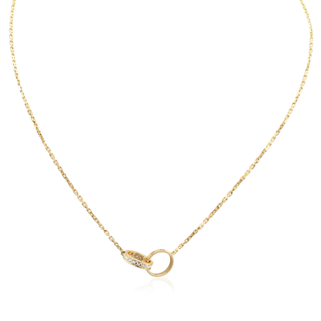 used Cartier LOVE Pendant Necklace, Half - paved - 18ct Yellow Gold
