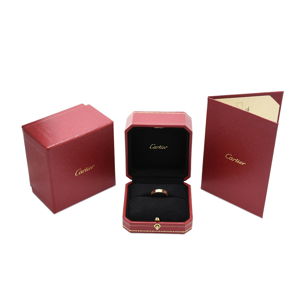 used Cartier Love Ring 4mm, 1 Diamond Size 53 - 18ct Yellow Gold