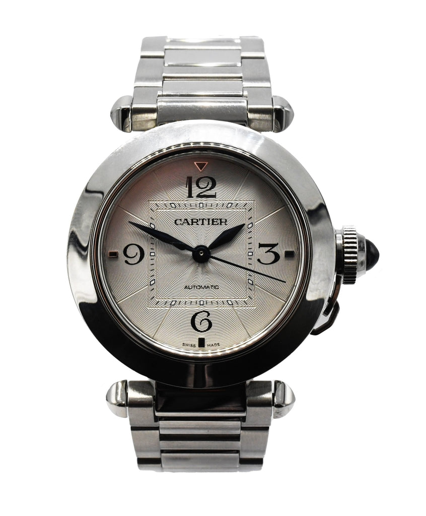 used Cartier Pasha De Cartier 35mm Steel Watch Ref WSPA0013