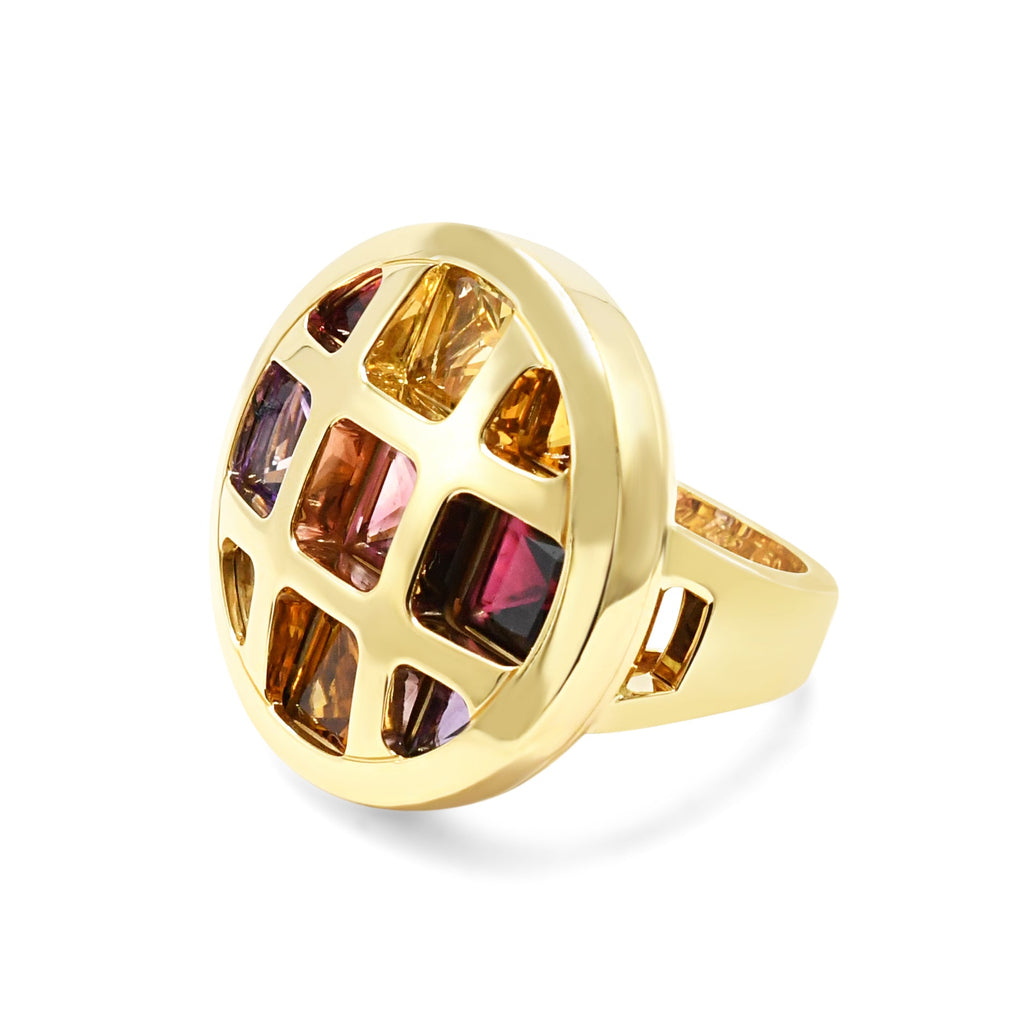 used Cartier Pasha Multi Gem Set Circular Ring - 18ct Yellow Gold