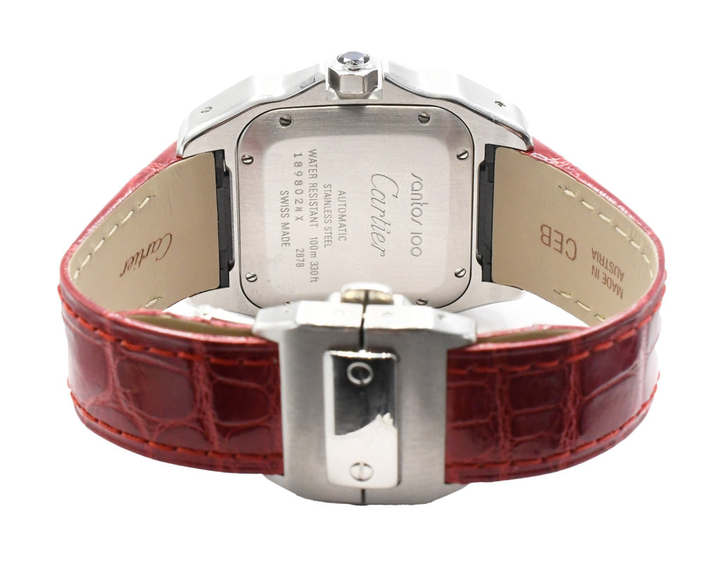 used Cartier Santos 100 33mm Steel Watch - Ref: W20106X8