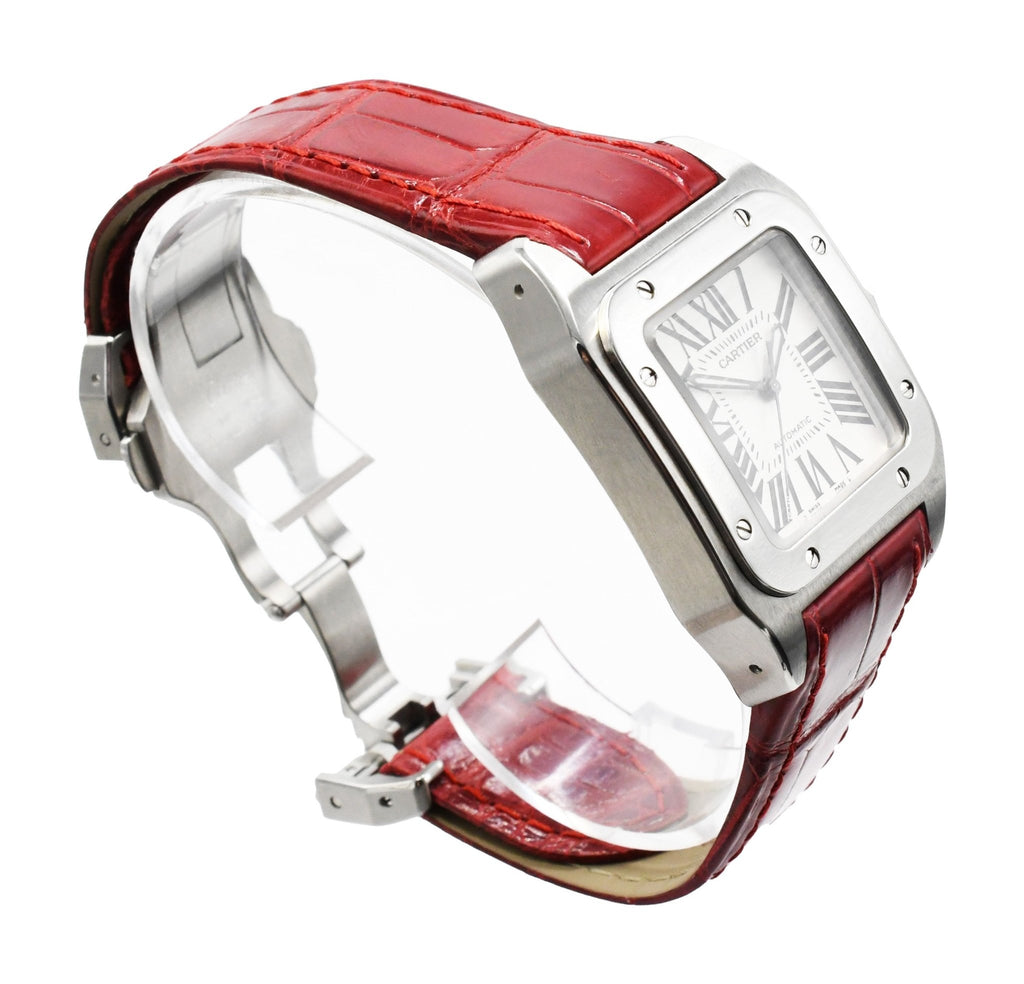 used Cartier Santos 100 33mm Steel Watch - Ref: W20106X8