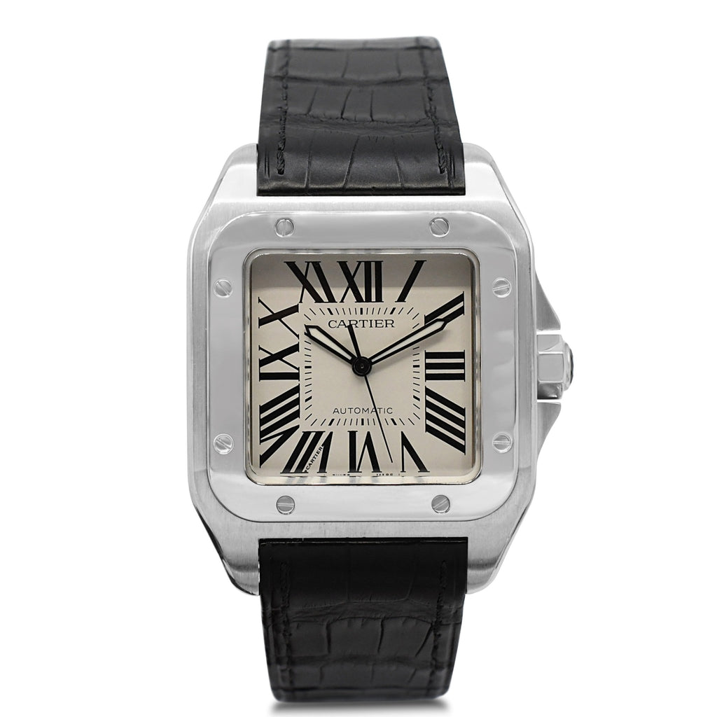 used Cartier Santos 100 38mm Automatic Watch - Stainless Steel