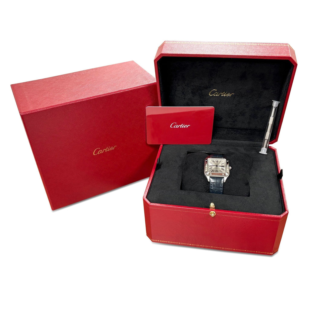 used Cartier Santos - Dumont Small Model, Quartz Steel Watch Ref WSSA0023