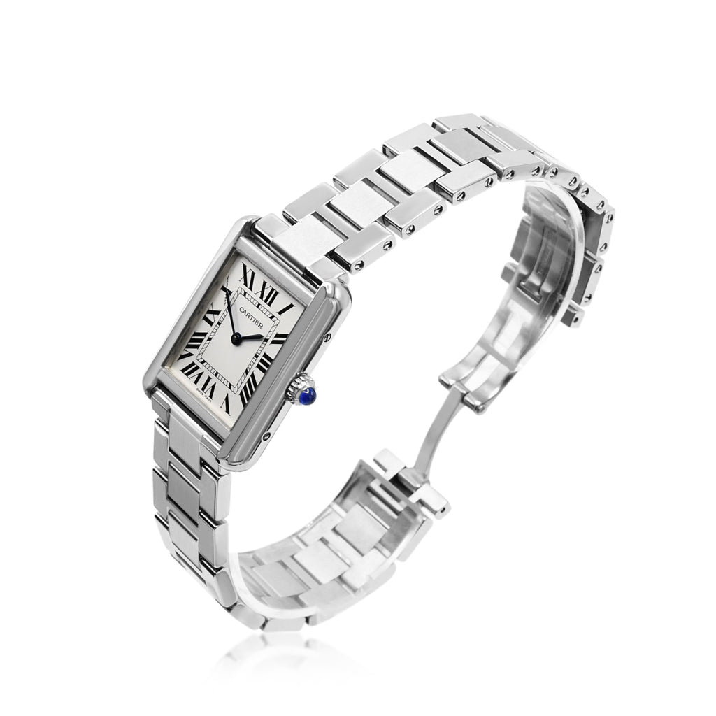 used Cartier Steel Quatz Tank Solo Watch Ref W5200013