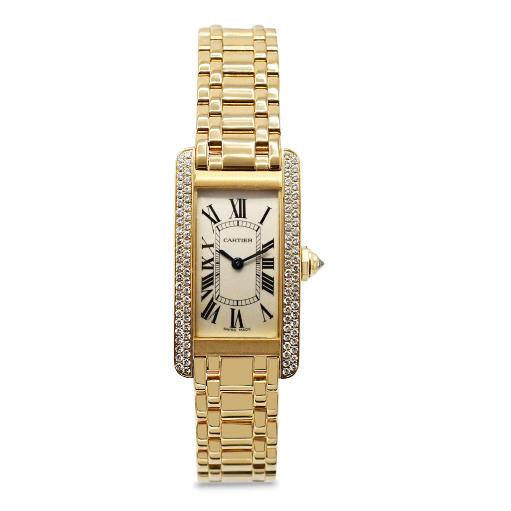 used Cartier Tank Americaine Diamond Set Watch - 18ct Yellow Gold