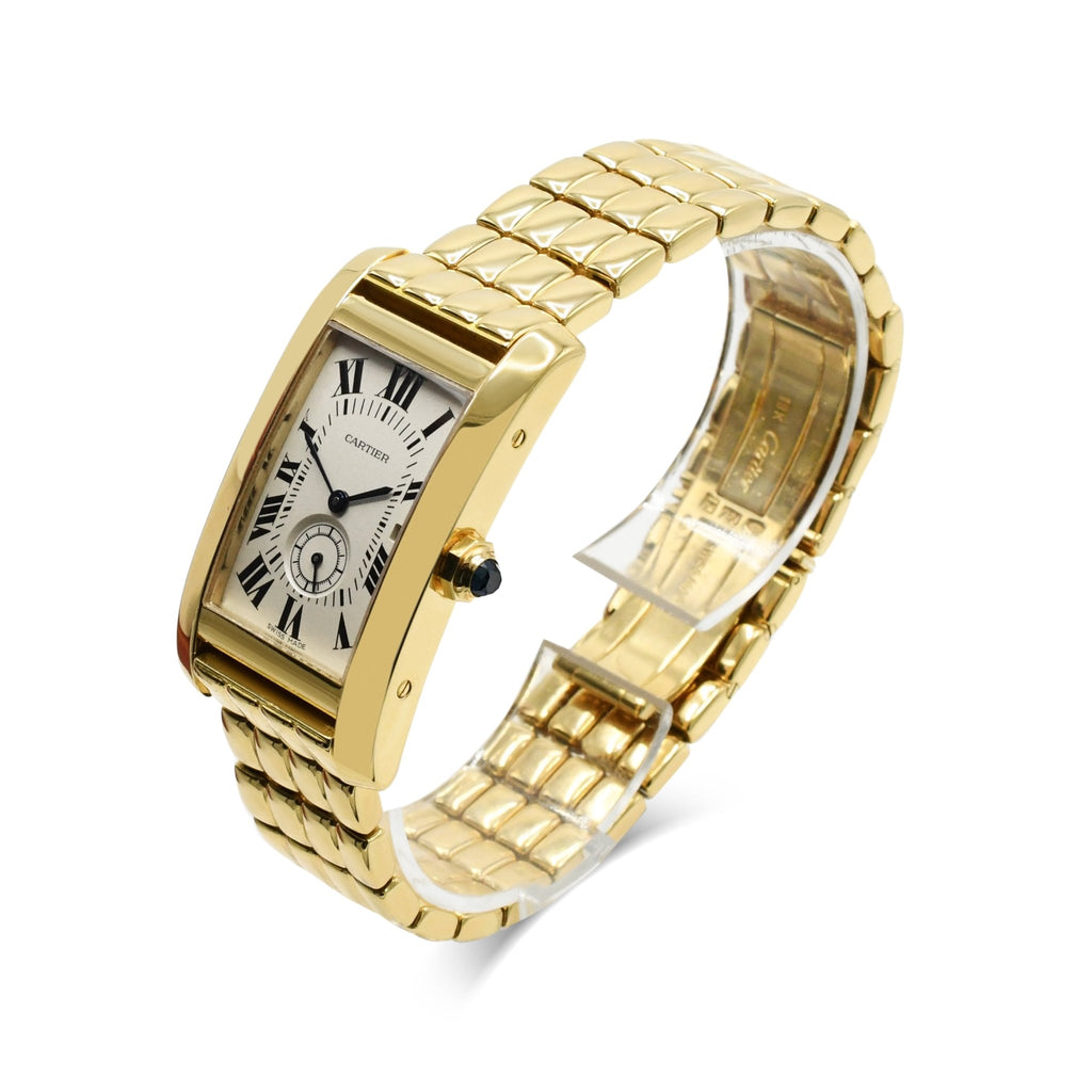 used Cartier Tank Americaine Watch - 18ct Yellow Gold - Model: 2556