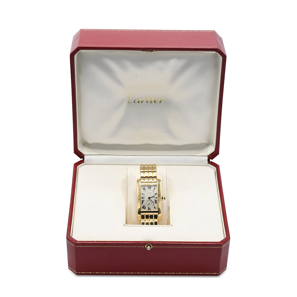 used Cartier Tank Americaine Watch - 18ct Yellow Gold - Model: 2556