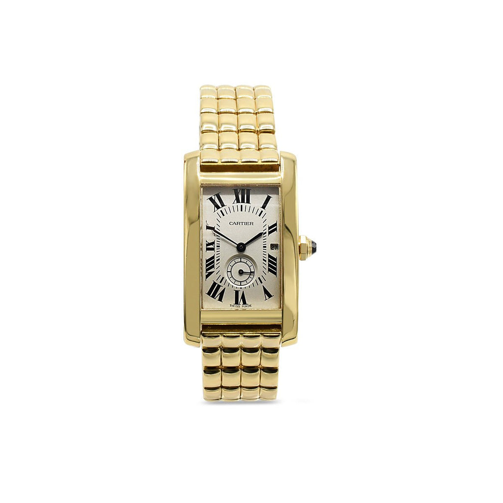 used Cartier Tank Americaine Watch - 18ct Yellow Gold - Model: 2556