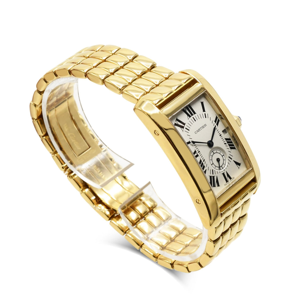 used Cartier Tank Americaine Watch - 18ct Yellow Gold - Model: 2556