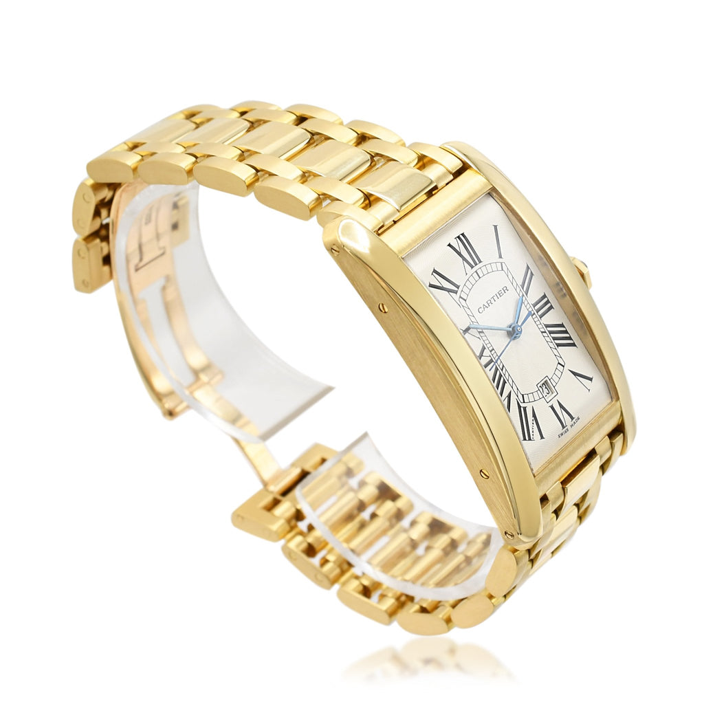 used Cartier Tank Américaine XL Ref 2329 Automatic Watch - 18ct Yellow Gold