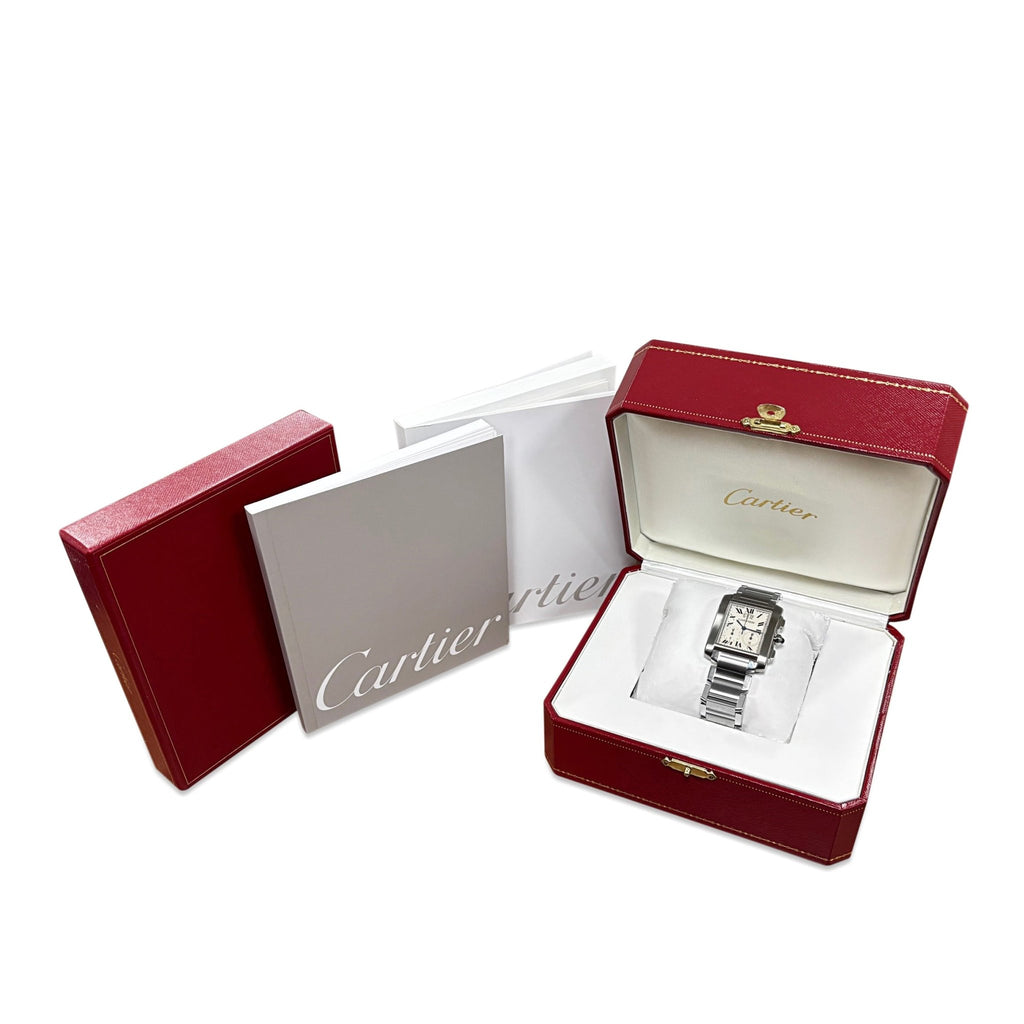 used Cartier Tank Chronoflex 36 x 28mm Steel Quartz Watch