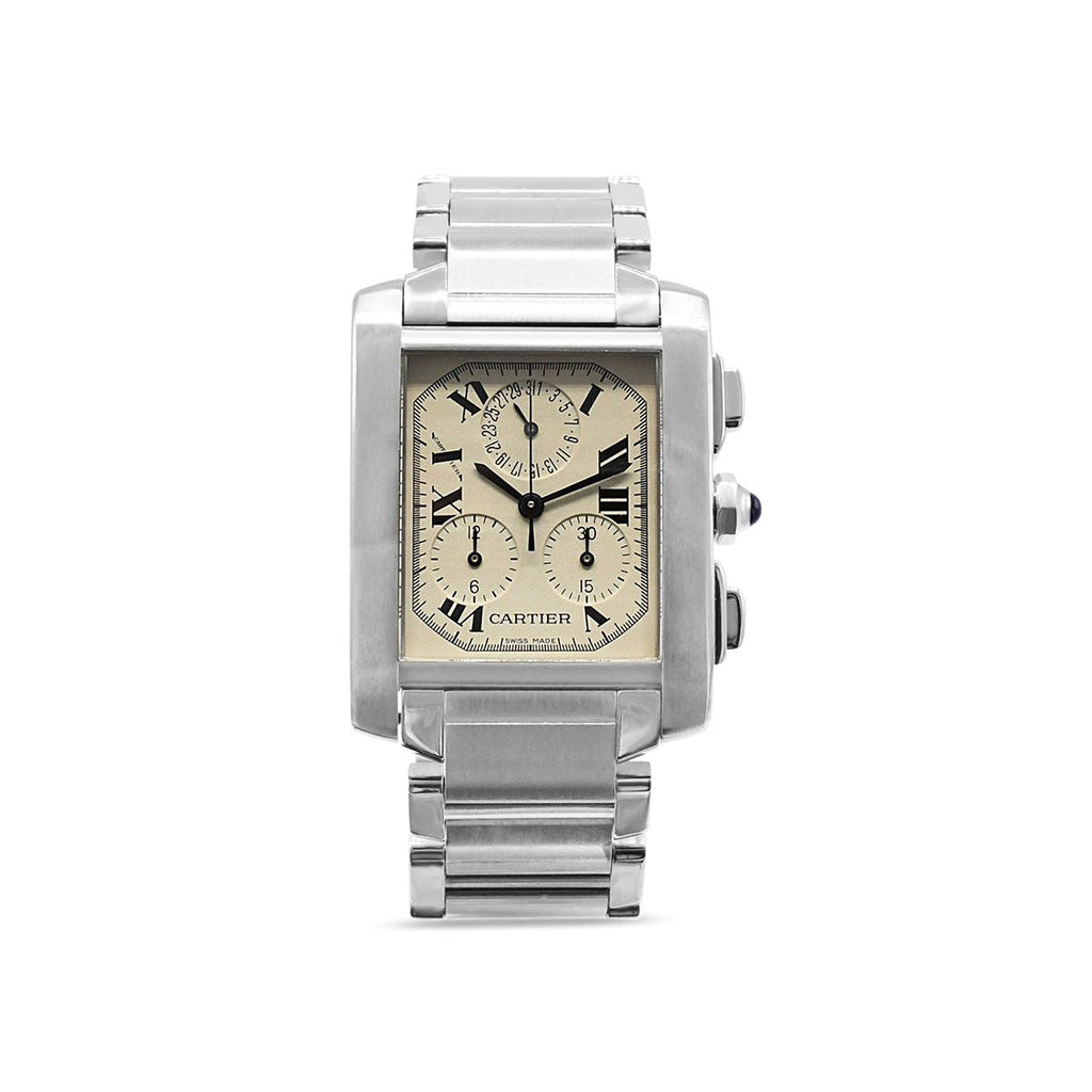 used Cartier Tank Chronoflex 36 x 28mm Steel Quartz Watch