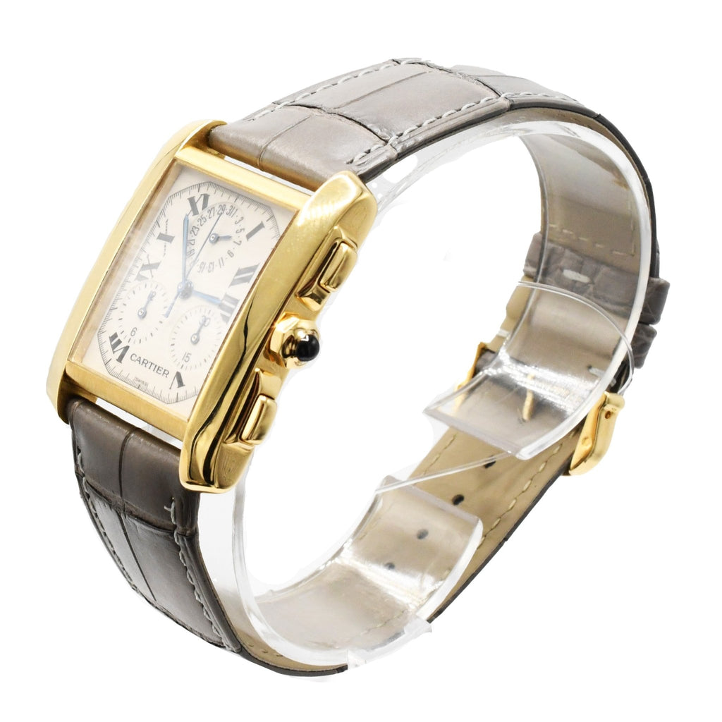 used Cartier Tank Française Chronograph Quartz Watch - 18ct Yellow Gold