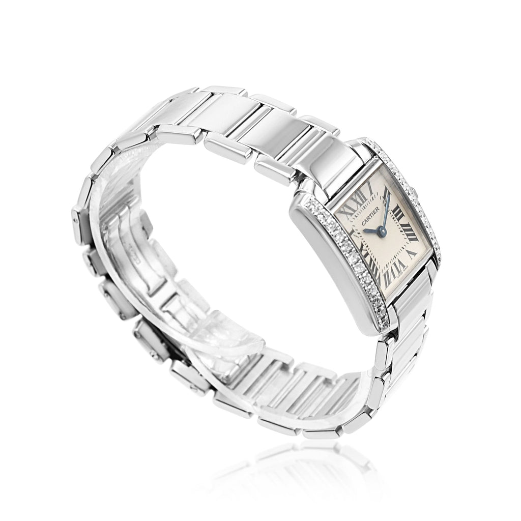 used Cartier Tank Francaise Diamond Set Watch - 18ct White Gold