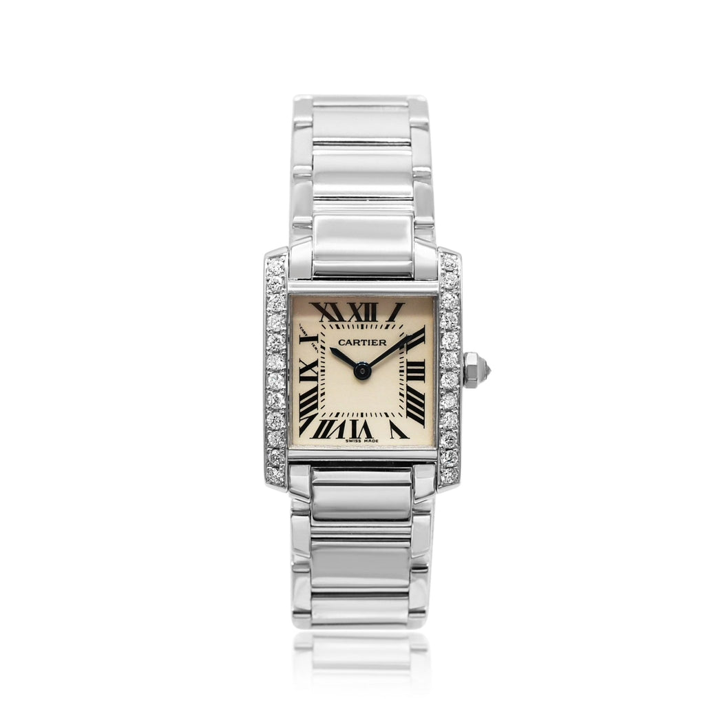 used Cartier Tank Francaise Diamond Set Watch - 18ct White Gold