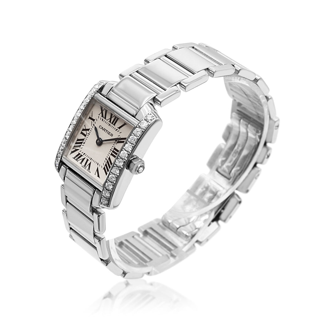 used Cartier Tank Francaise Diamond Set Watch - 18ct White Gold