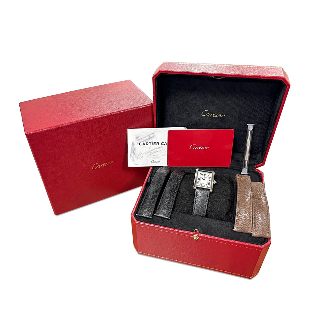 used Cartier Tank Must, Small Model, Quartz, Steel Watch Ref WSTA0042