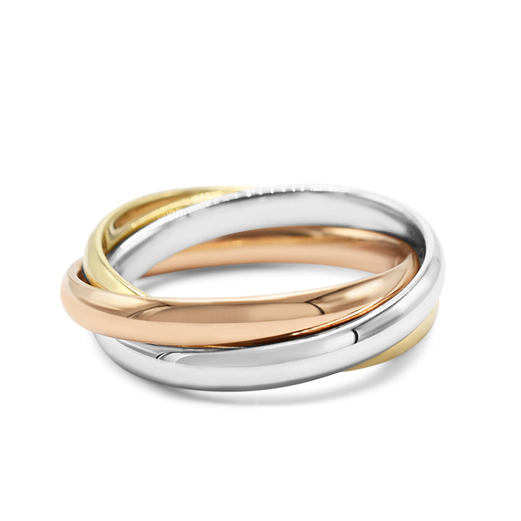 used Cartier Three Colour Trinity Ring Size 49, Small Model Ref CRB4235149