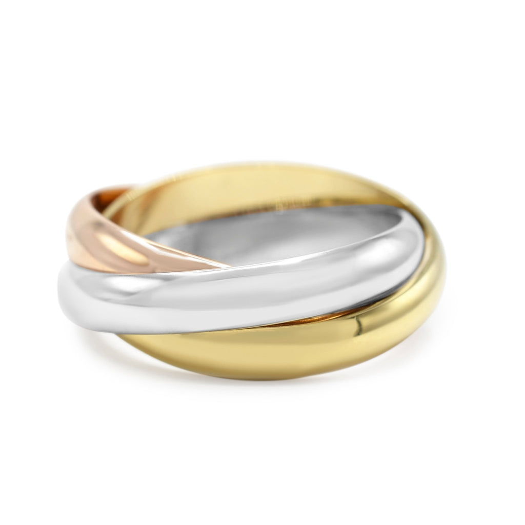 used Cartier Three Colour Trinity Ring Size 55, Medium Model