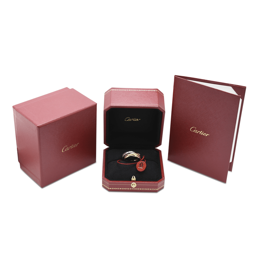 used Cartier Three Colour Trinity Ring Size 55, Medium Model