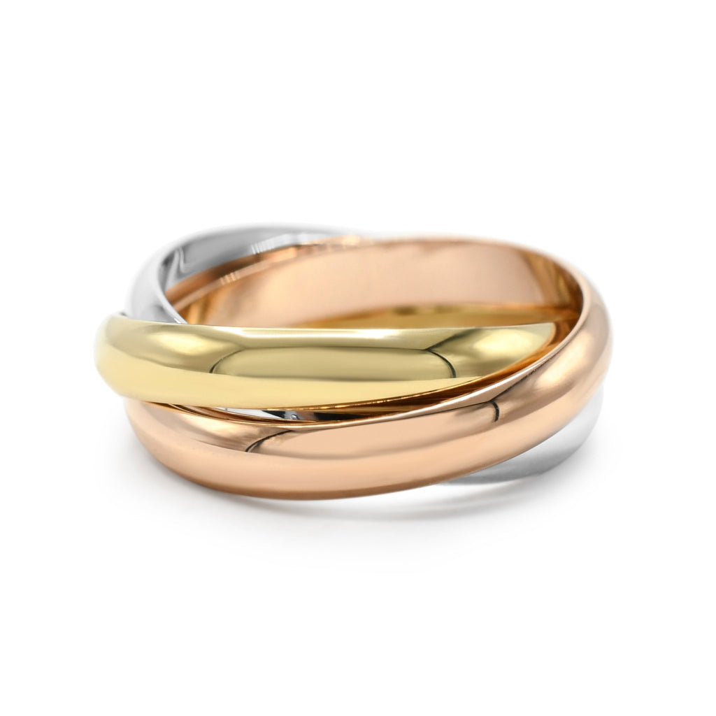 used Cartier Three Colour Trinity Ring Size 55, Medium Model