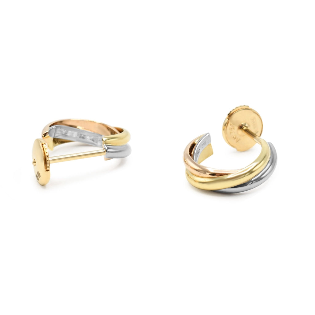 used Cartier Trinity Earrings - 18ct Three Colour Gold