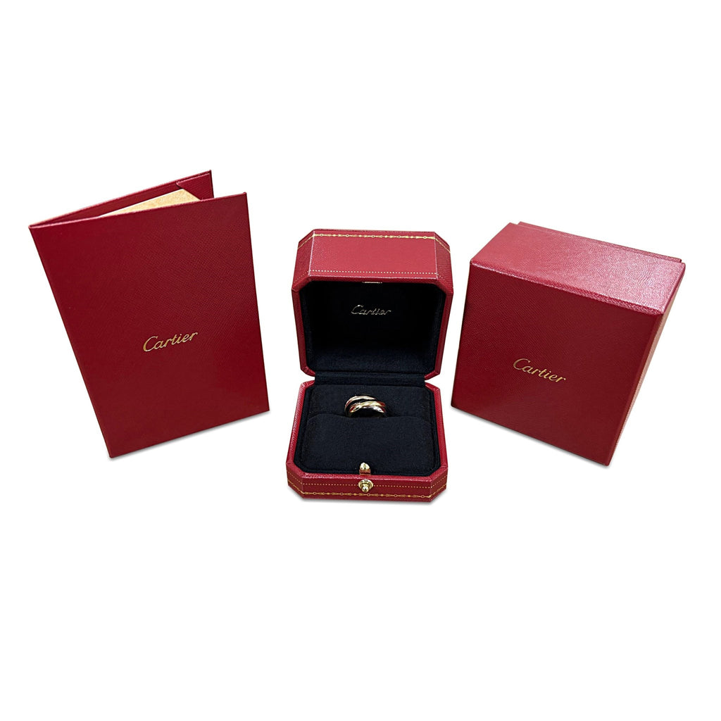 used Cartier Trinity Ring, Classic Model Size 50 - 18ct Three Colour Gold