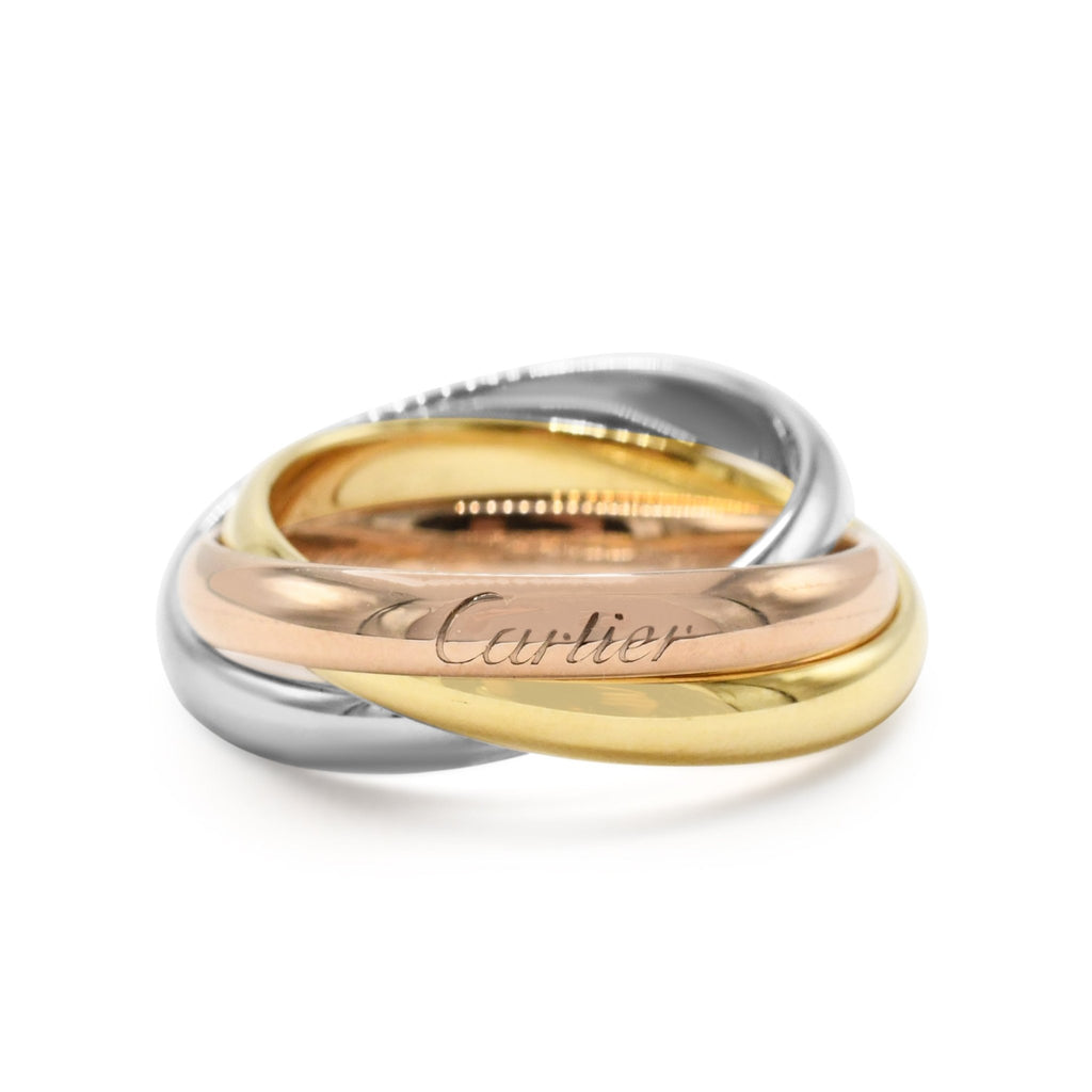 used Cartier Trinity Ring, Medium Model Size 55 - 18ct Three Colour Gold