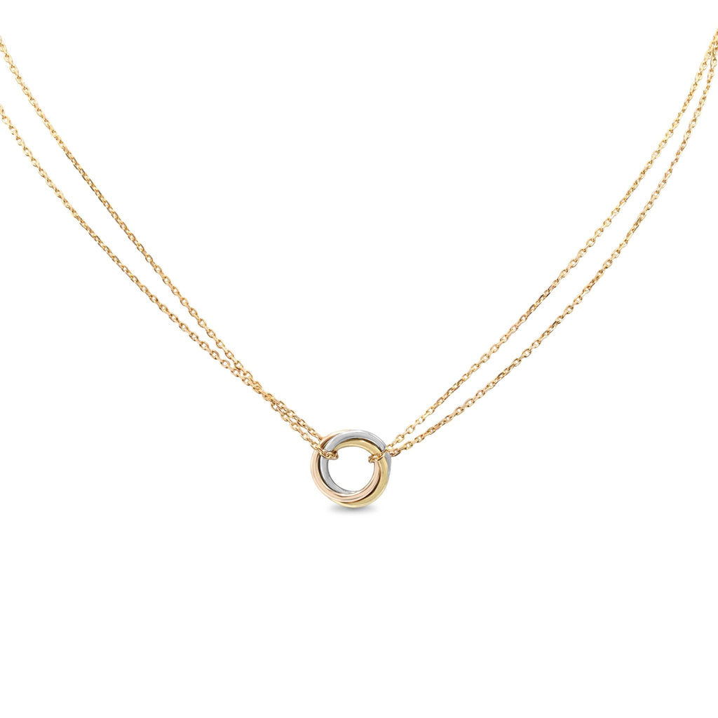 used Cartier Trinty Necklace, Mini Model - 18ct Gold