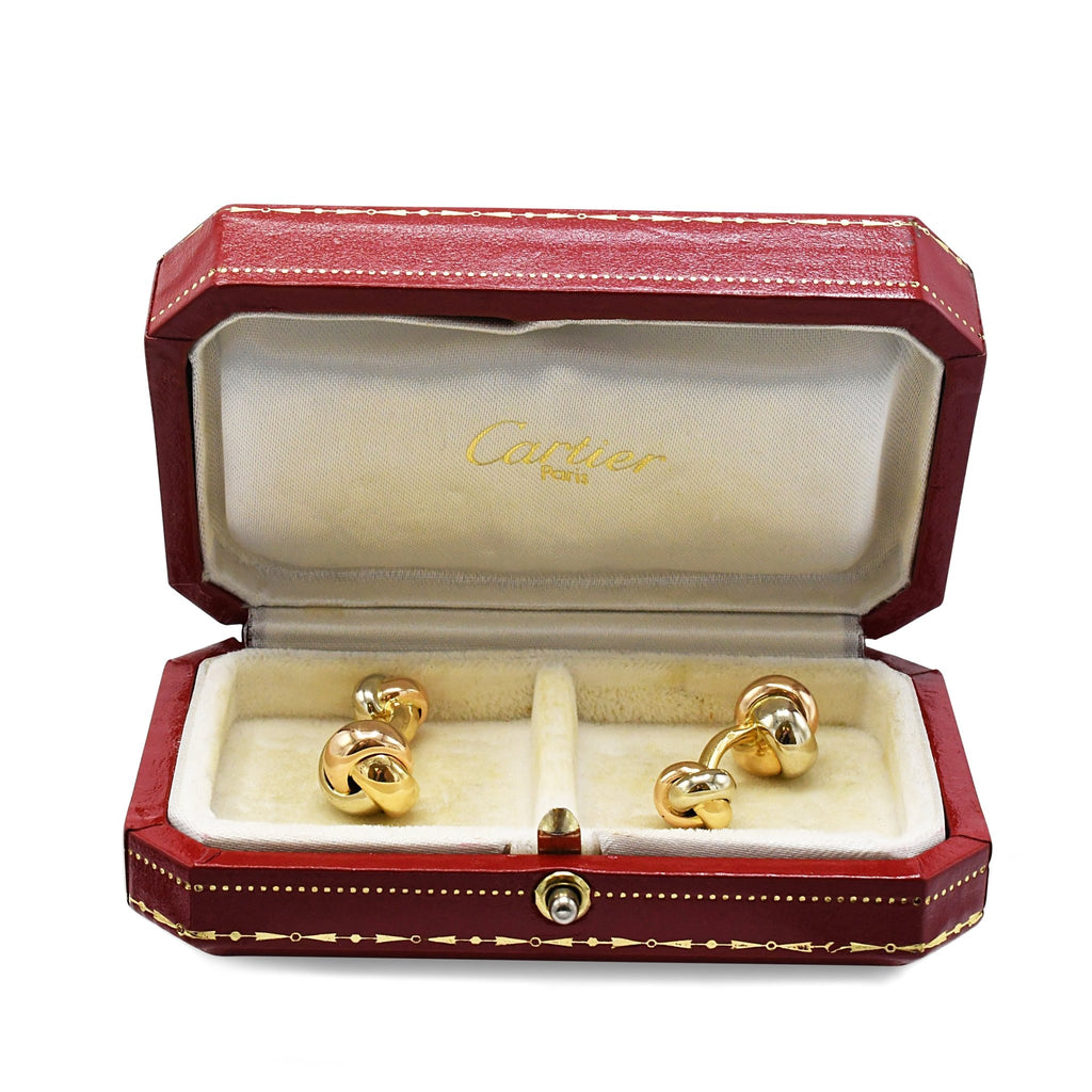 used Cartier Trinty Solid Bar Cufflinks - 18ct Three Colour Gold