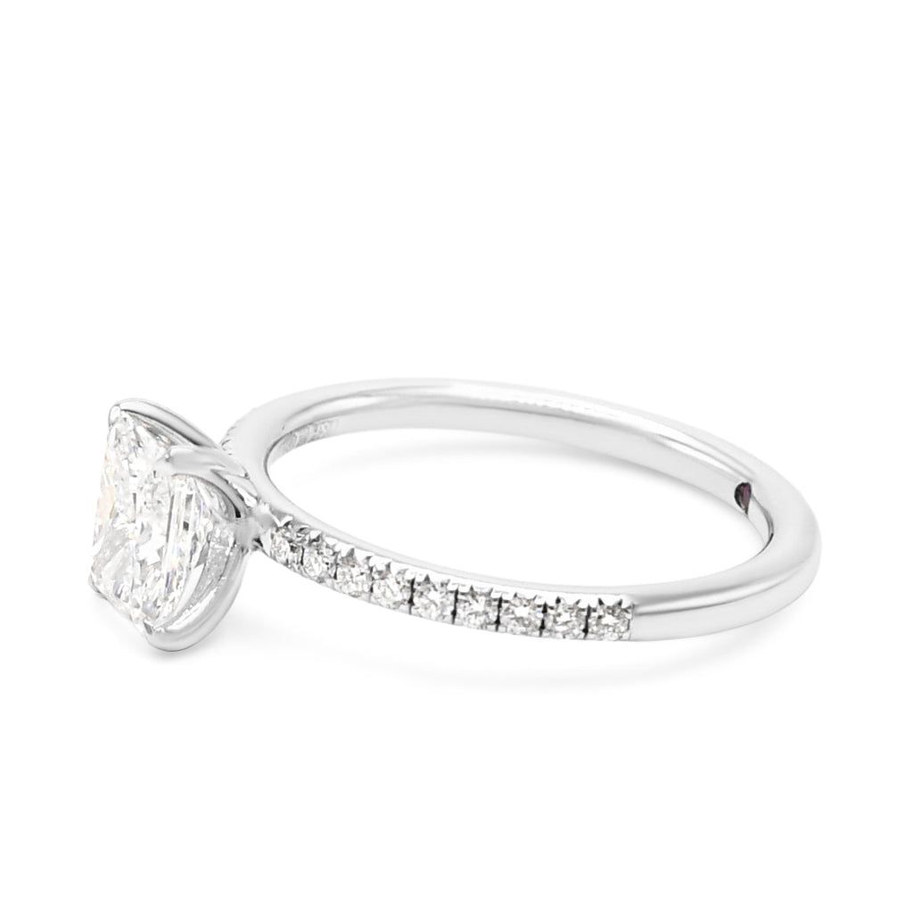 Pre-Owned Certificated Rectangular Brilliant Cut Diamond Ring I S&R