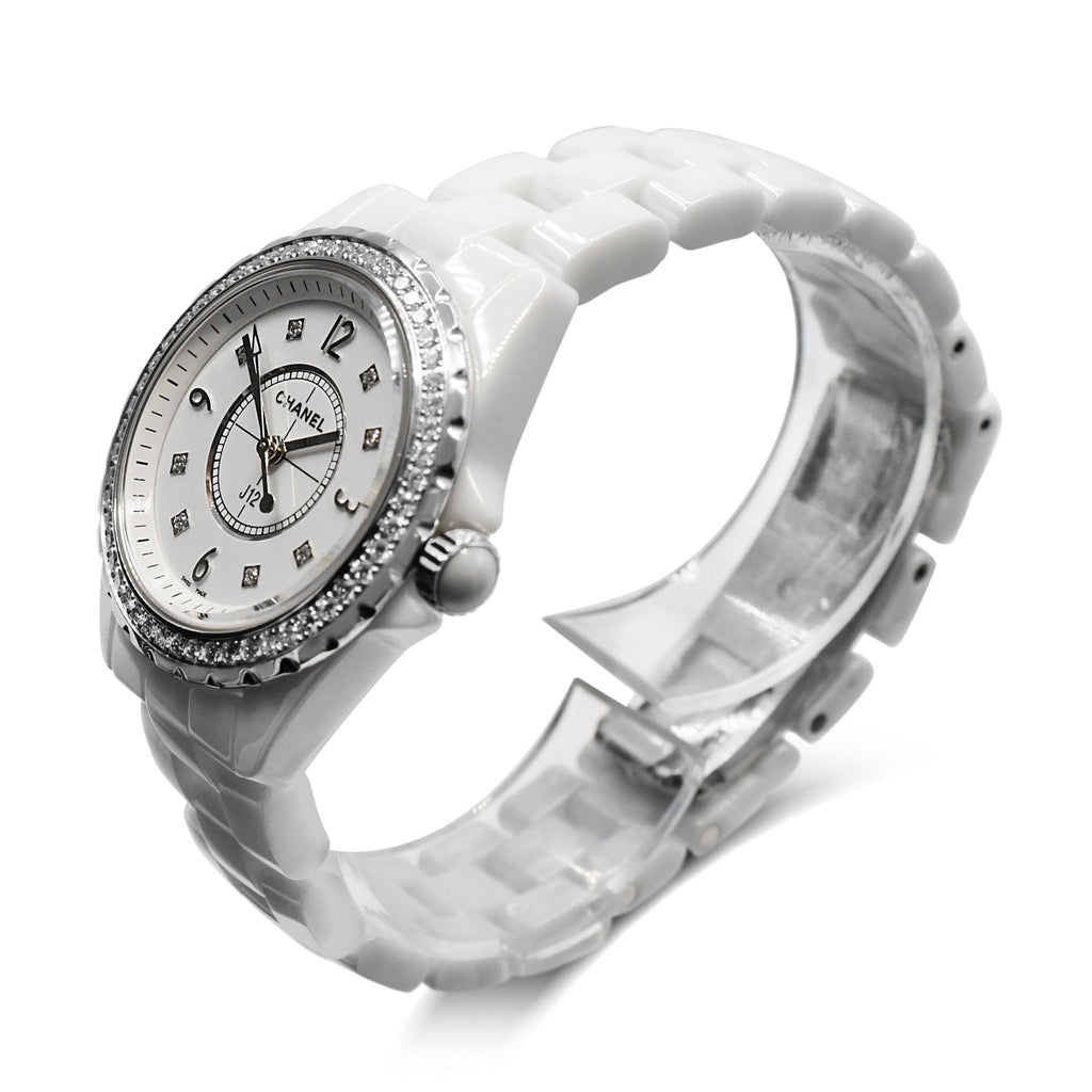 used Chanel 33mm J12 Diamond Set Quartz Watch Ref H3110