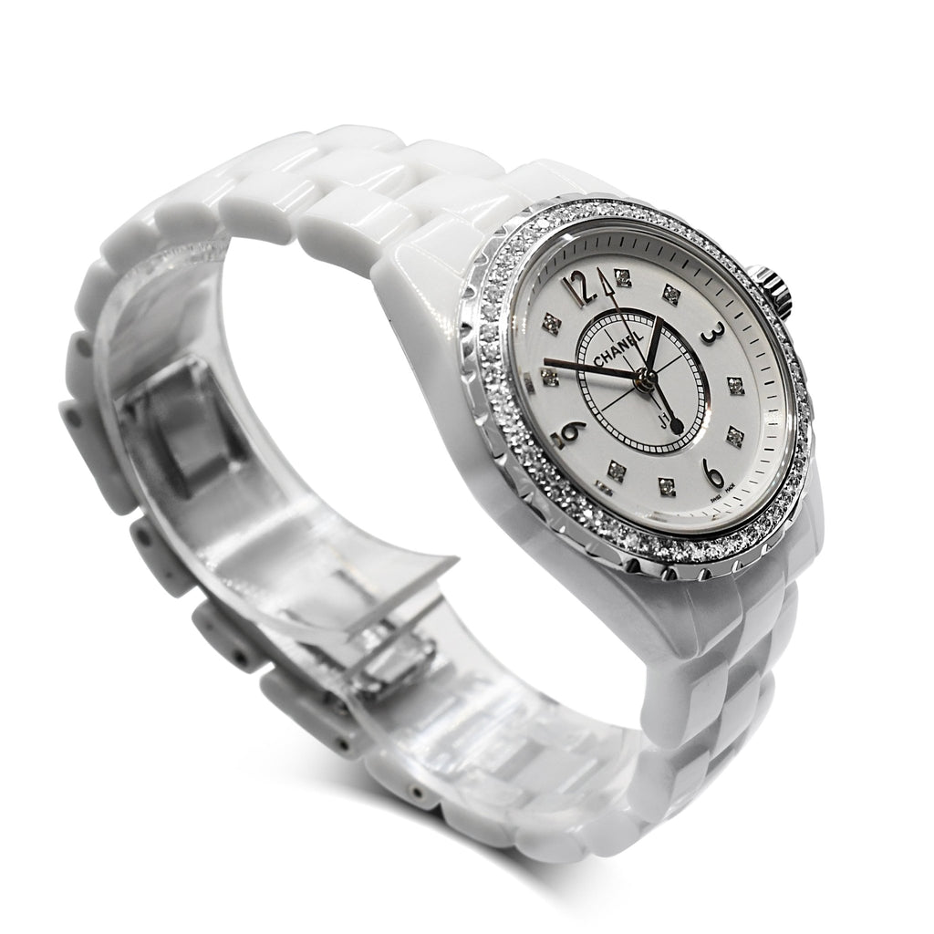 used Chanel 33mm J12 Diamond Set Quartz Watch Ref H3110