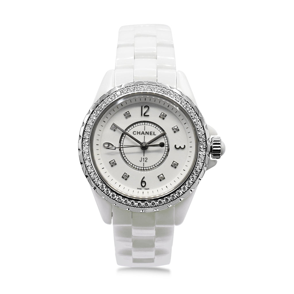 used Chanel 33mm J12 Diamond Set Quartz Watch Ref H3110