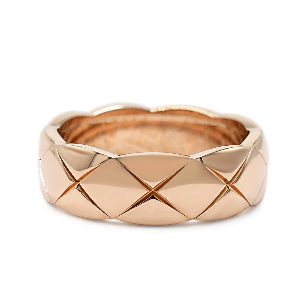 Coco Chanel Rings Sizes Pre-Owned Chanel Coco Crush Quilted Motif, Small Ring I S&R