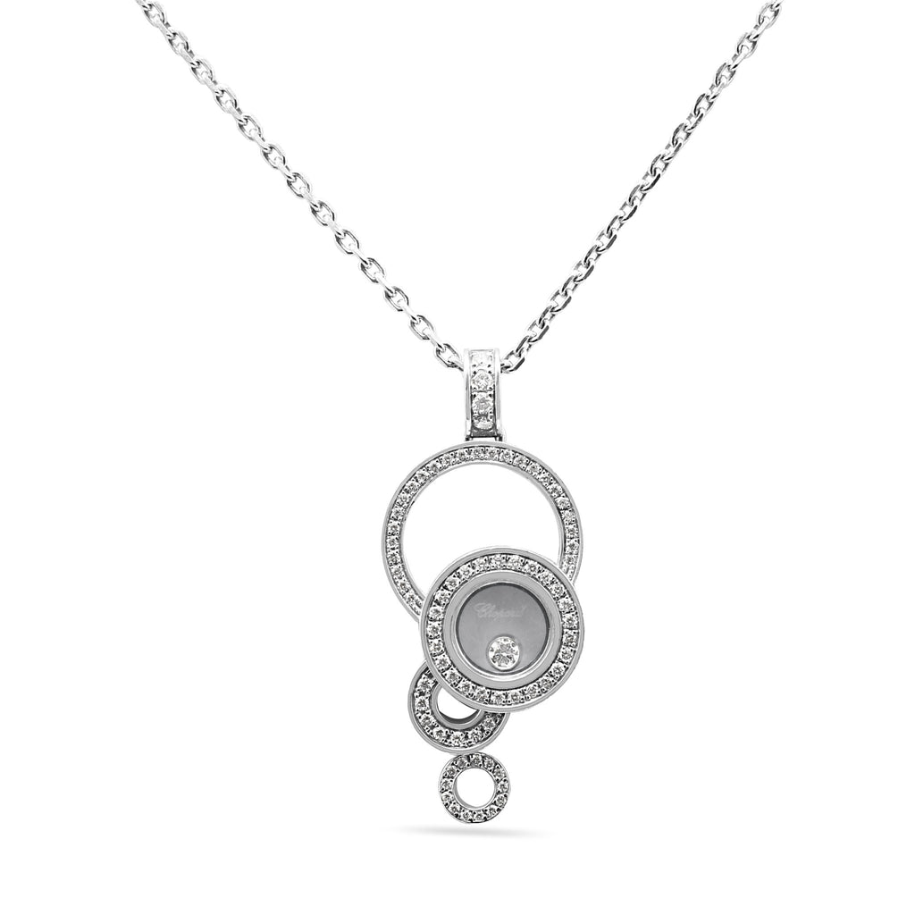 used Chopard Happy Diamond Bubble Pendant Necklace - 18ct White Gold