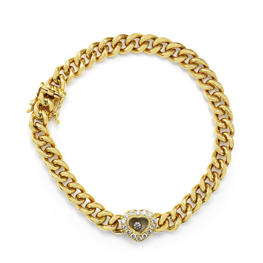 used Chopard Happy Diamond Heart Bracelet - 18ct Yellow Gold