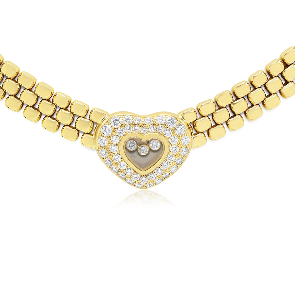 used Chopard Happy Diamond Heart Necklace - 18ct Yellow Gold