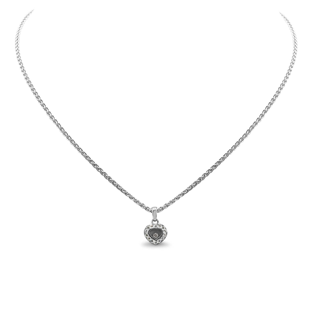 used Chopard Happy Diamond Heart Pendant On Necklace - 18ct White Gold