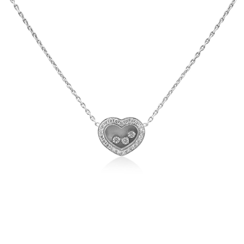 used Chopard Happy Diamonds Icons Heart Pendant Necklace - 18ct White Gold
