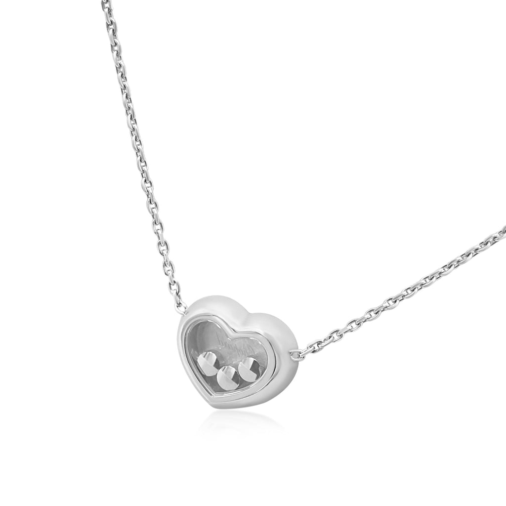 used Chopard Happy Diamonds Icons Heart Pendant Necklace - 18ct White Gold