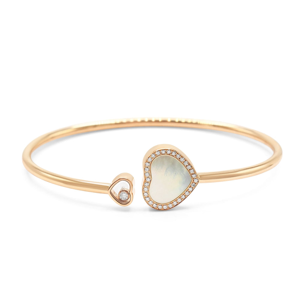 Pre-Owned Chopard Happy Hearts Bangle MOP & Diamond I S&R