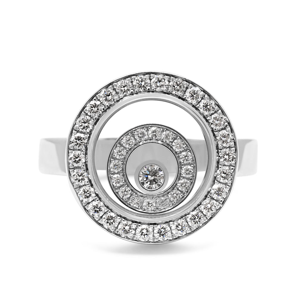 used Chopard Happy Spirit Diamond Ring Ref 825422 - 18ct White Gold