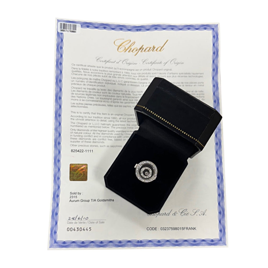 used Chopard Happy Spirit Diamond Ring Ref 825422 - 18ct White Gold
