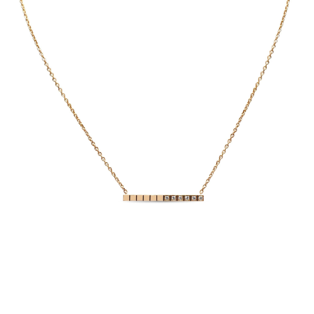 used Chopard Ice Cube Necklace Half Set - 18ct Rose Gold