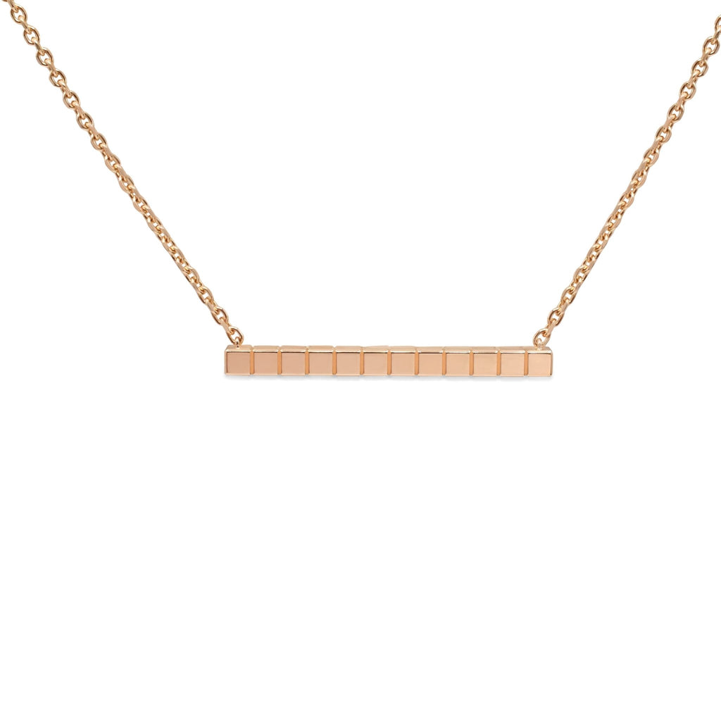 used Chopard Ice Cube Pure Necklace, Ethical Rose Gold 18ct