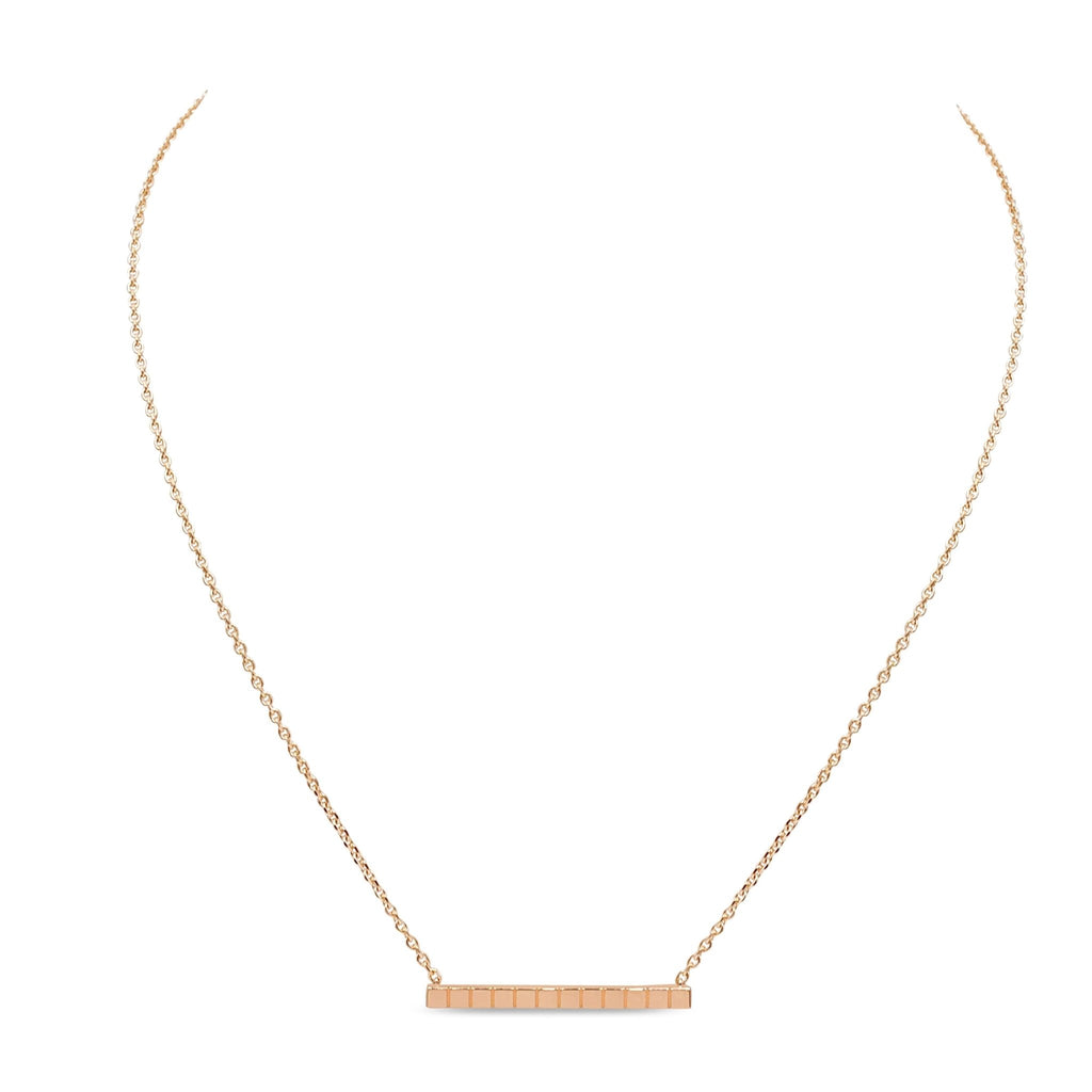 used Chopard Ice Cube Pure Necklace, Ethical Rose Gold 18ct