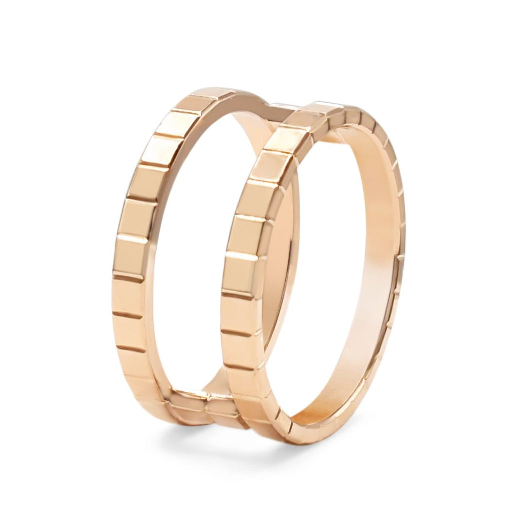 used Chopard Ice Cube Ring Size 57 - 18ct Rose Gold